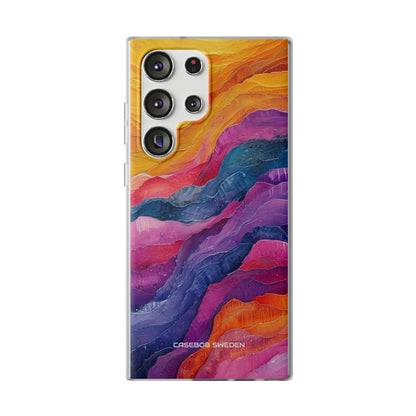 Vibrant Abstract Waves - Flexi Samsung S23 Phone Case