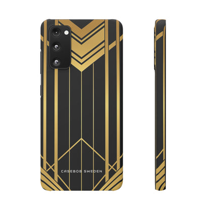 "Golden Art Deco Symmetry in Geometric Elegance" Samsung S20 - Slim Phone Case