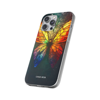 Stained Glass Butterfly iPhone 14 Pro Max Case - Soft