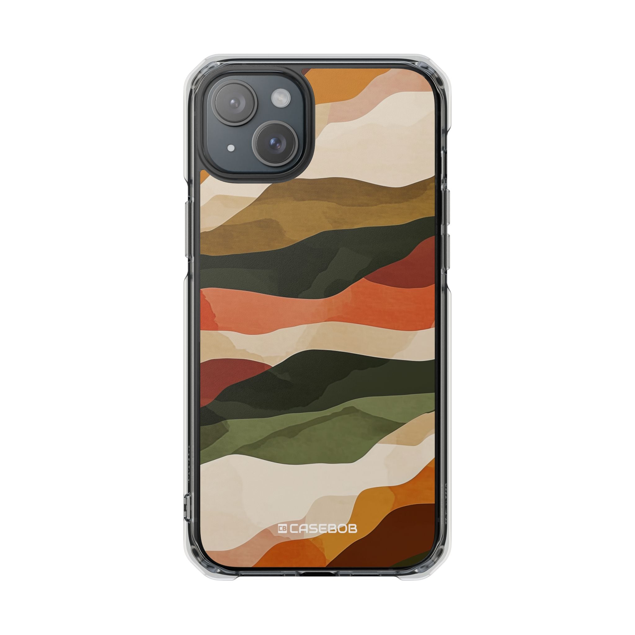 Earth Tone Pattern - Clear Impact Case for iPhone