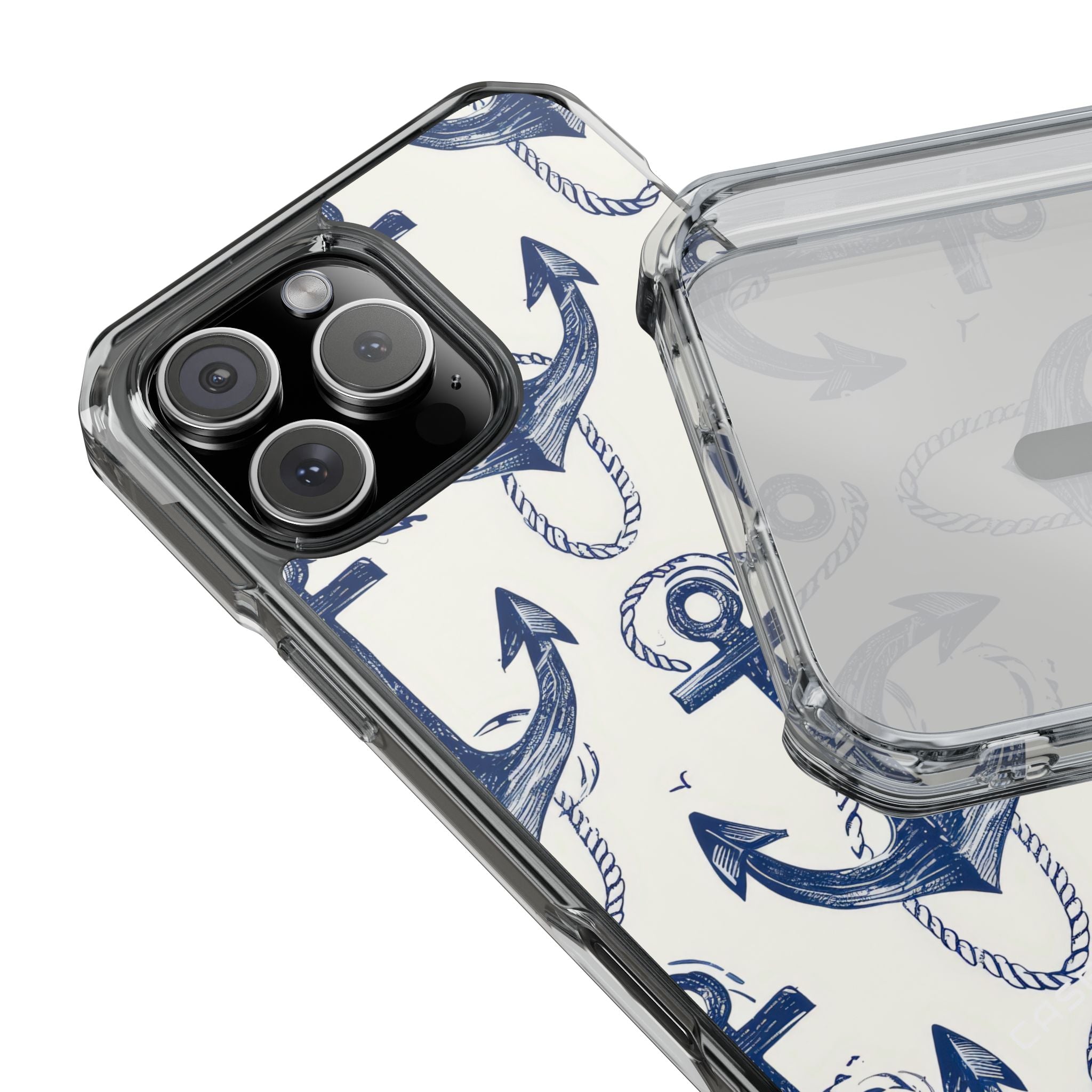 Navy Anchor Loop iPhone 16 Pro Max Case - Impact