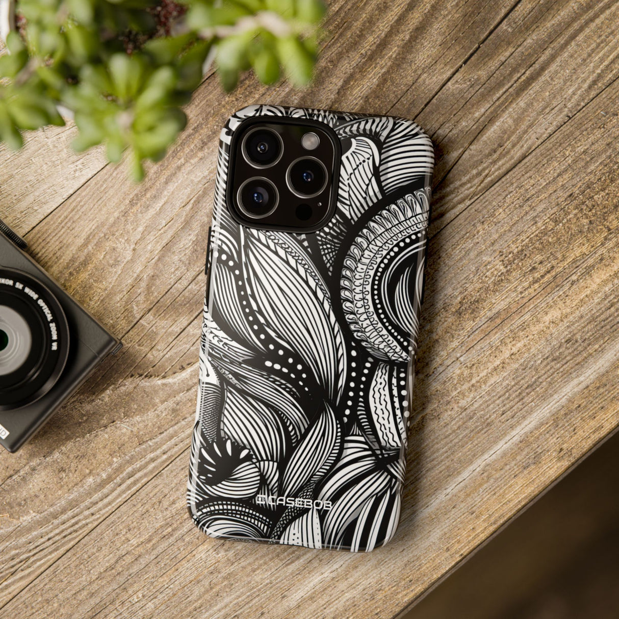 Fluid Monochrome: Intricate Patterns - for iPhone 16