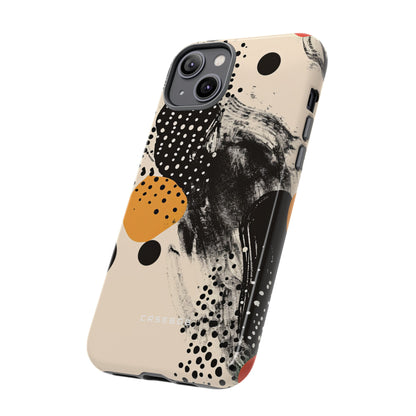 Black Dot Elegance - Protective Phone Case