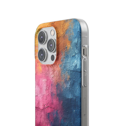 Blue Pink Abstract - Flexi iPhone 14 Phone Case