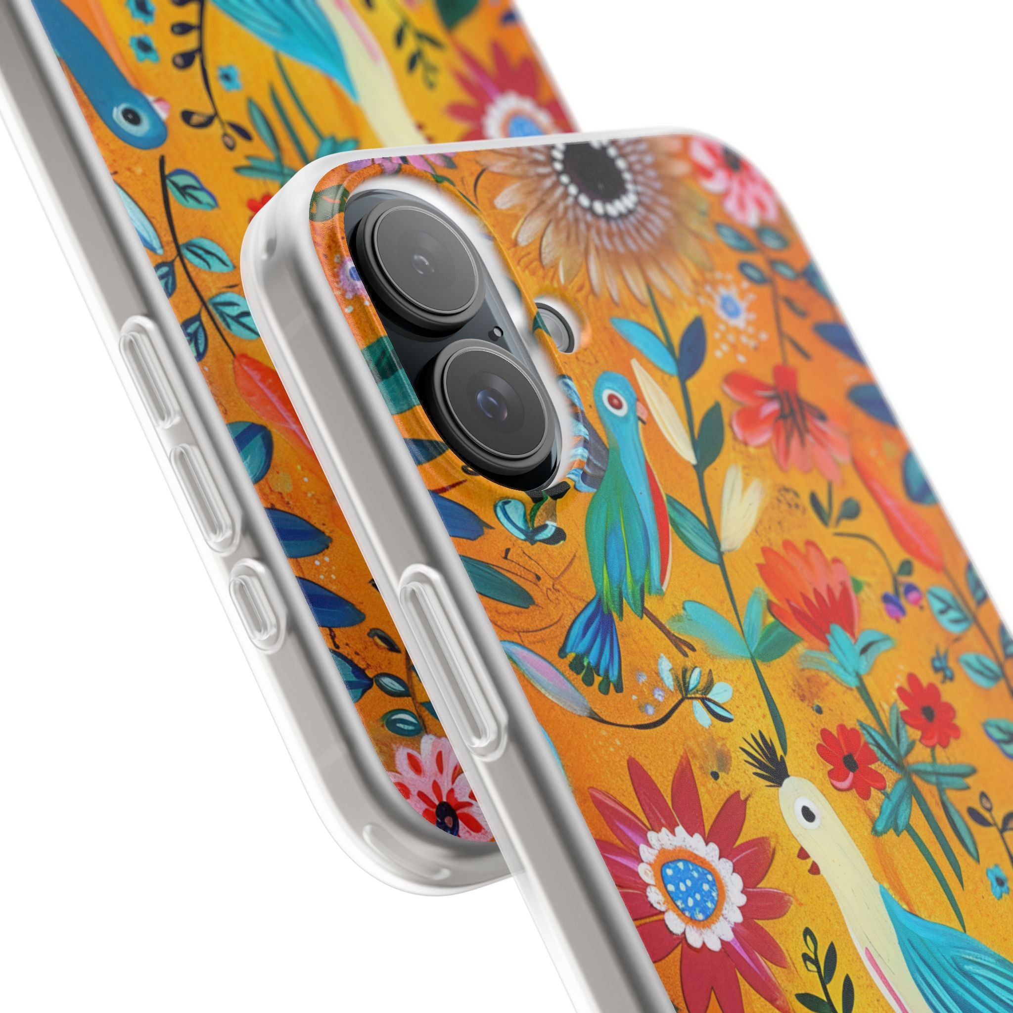 Colorful Birds Bloom iPhone 16 Plus Case - Soft