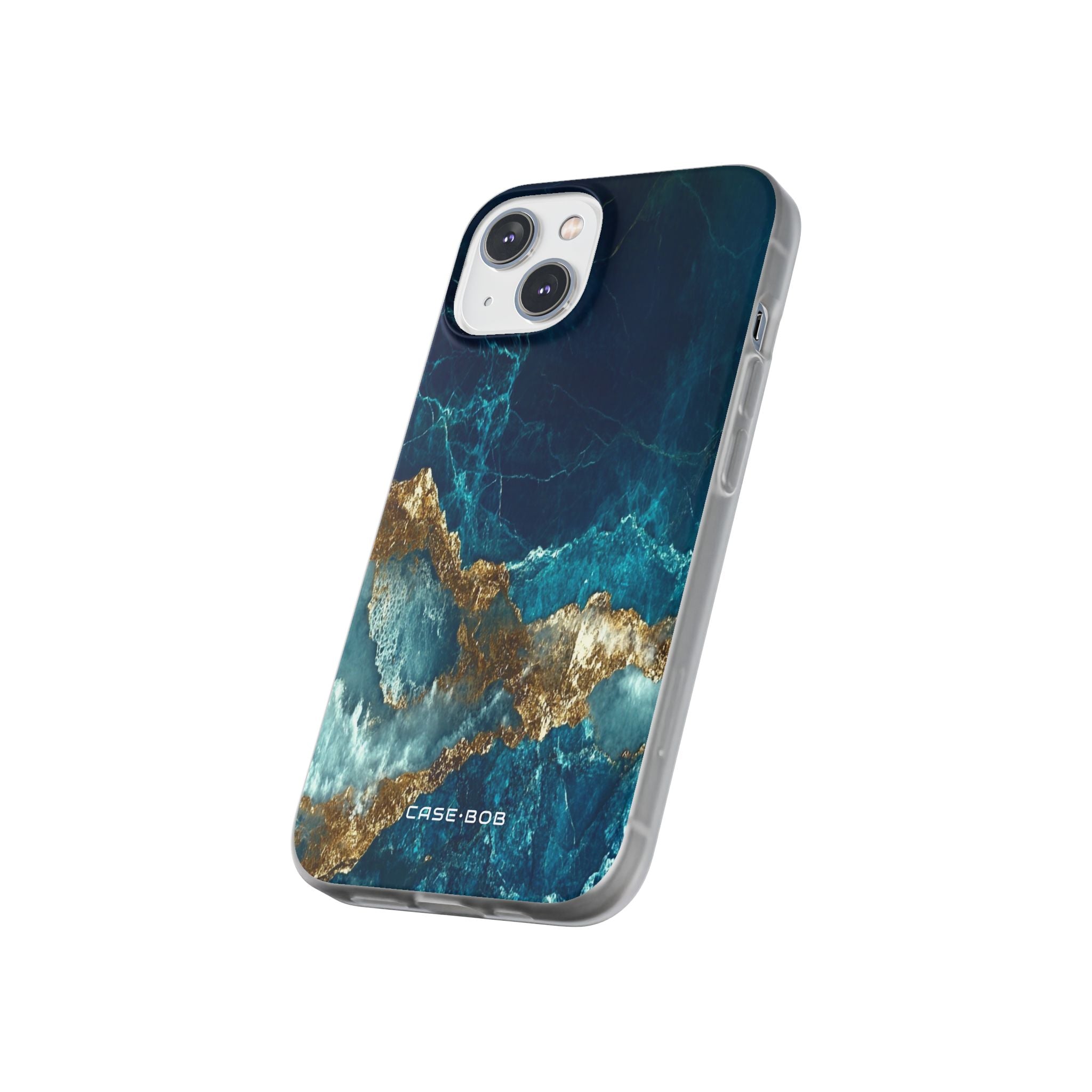 Jagged Gold Split iPhone 14 Case - Soft