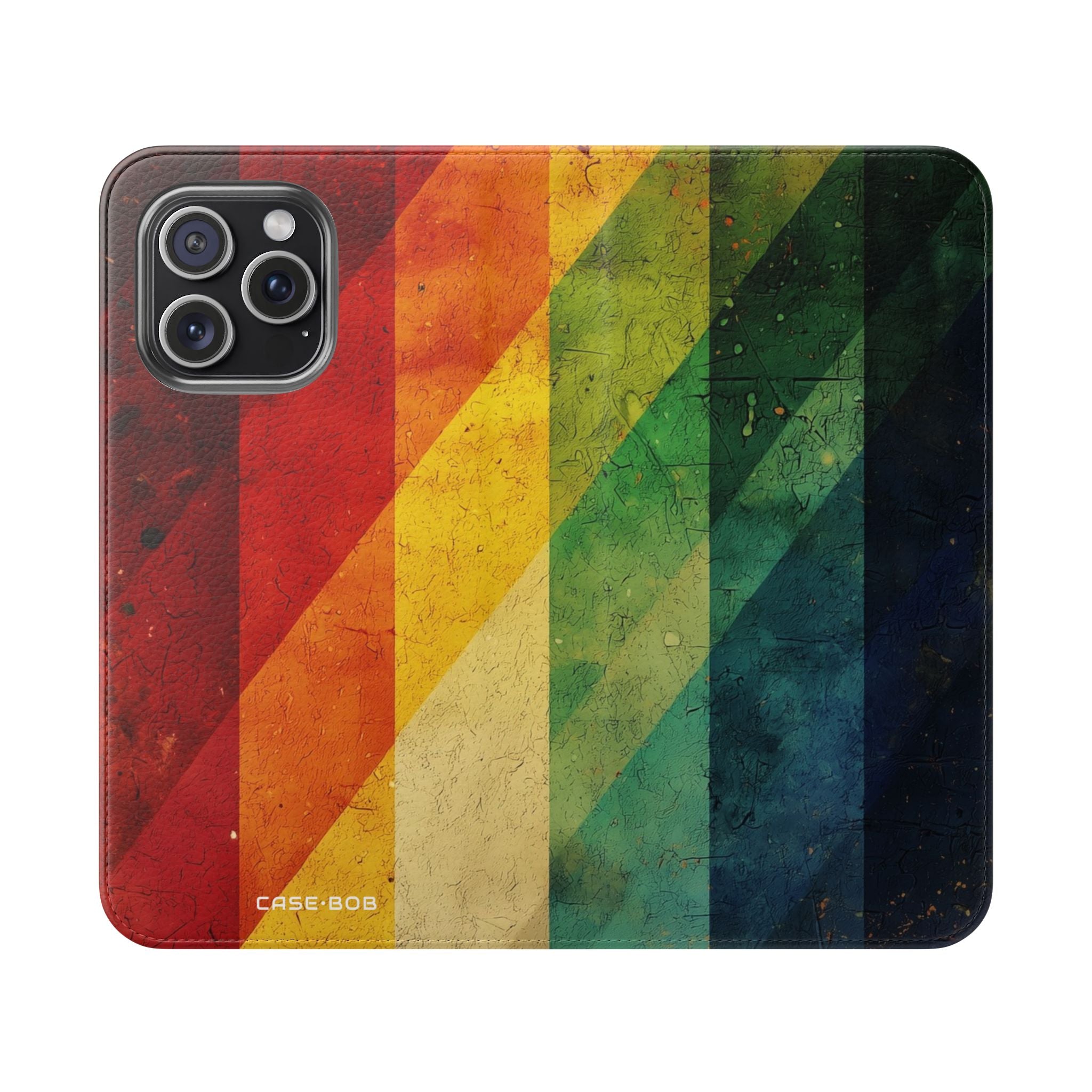 Crimson Stripes - iPhone 15 Pro Max Case - Wallet