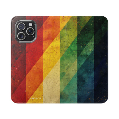 Crimson Stripes - iPhone 15 Pro Max Case - Wallet