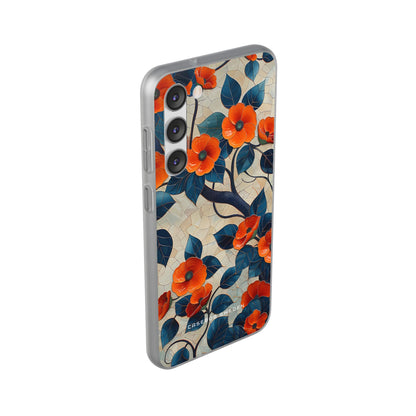 Orange Blossoms Mosaic Harmony Samsung S23 - Flexi Phone Case