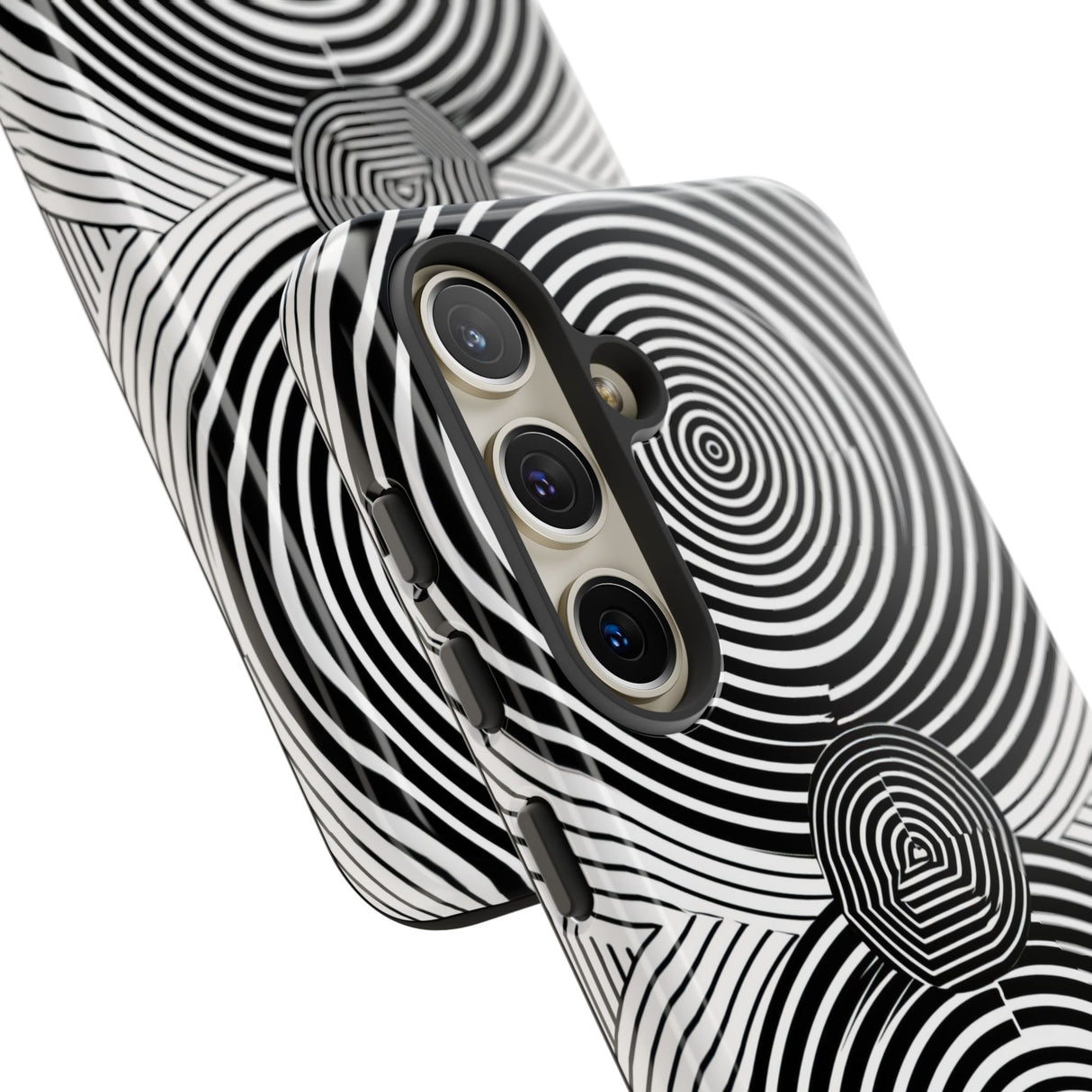 Dynamic Depth: Black and White Op-Art - For Samsung S24