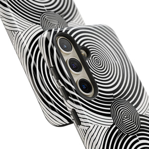 Dynamic Depth: Black and White Op-Art - For Samsung S24