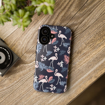 Flamingos Dance Playfully - iPhone Case