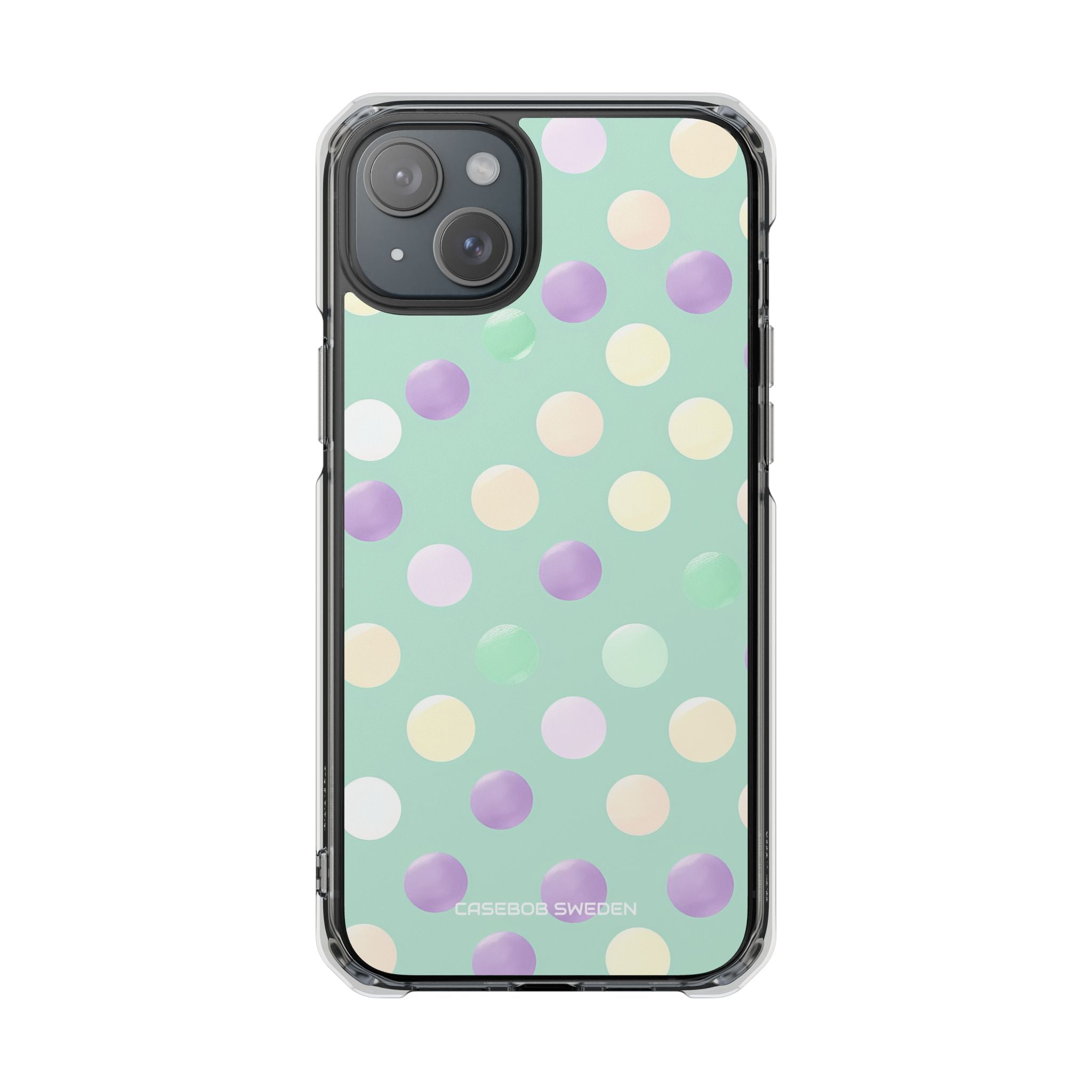 Pastel Polka Dots - Clear Impact iPhone 15 Phone Case