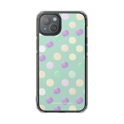 Pastel Polka Dots - Clear Impact iPhone 15 Phone Case