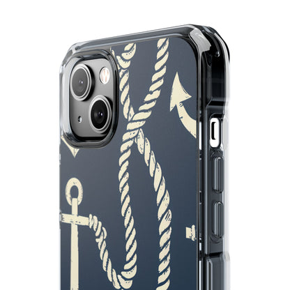 Nautical Anchors Rope iPhone 14 - Impact Clear+