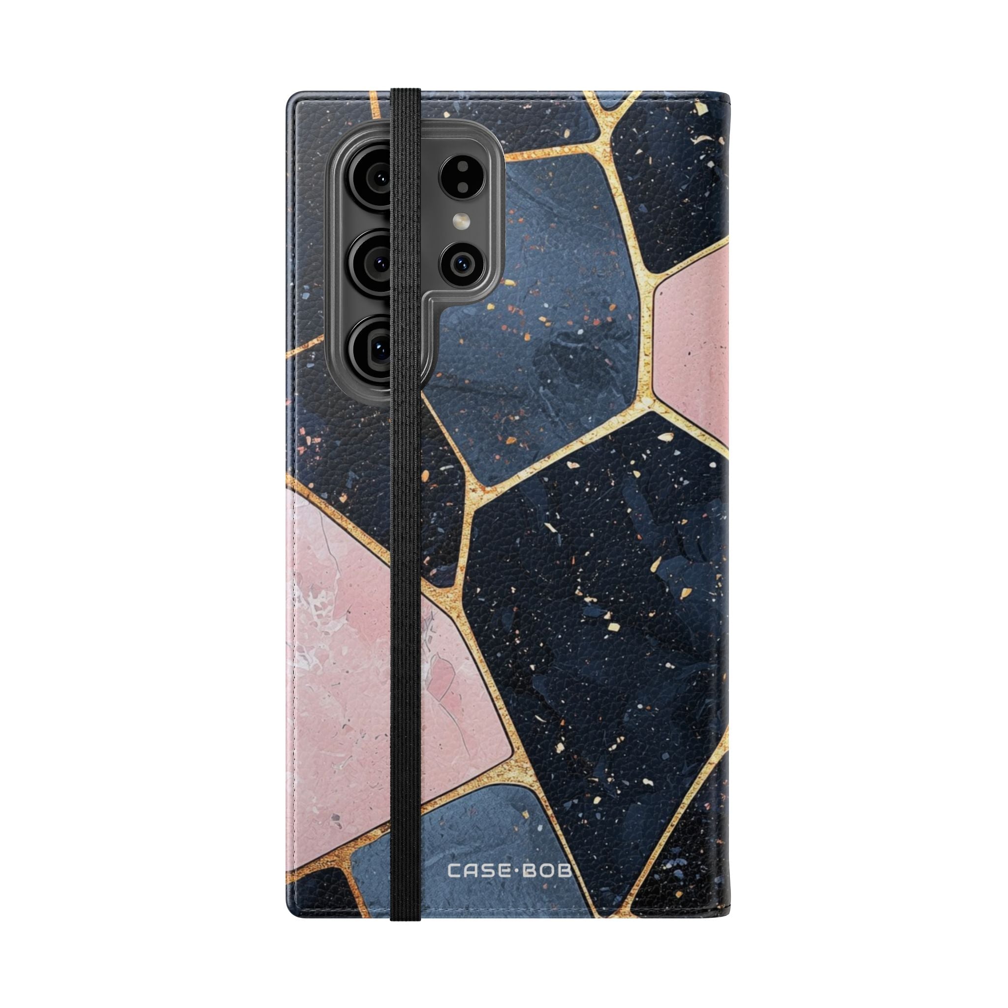 Gul mosaik navy - Samsung S23 Ultra cover - pung