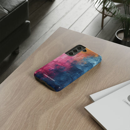 Blue Pink Abstract - Tough Samsung S22 Phone Case