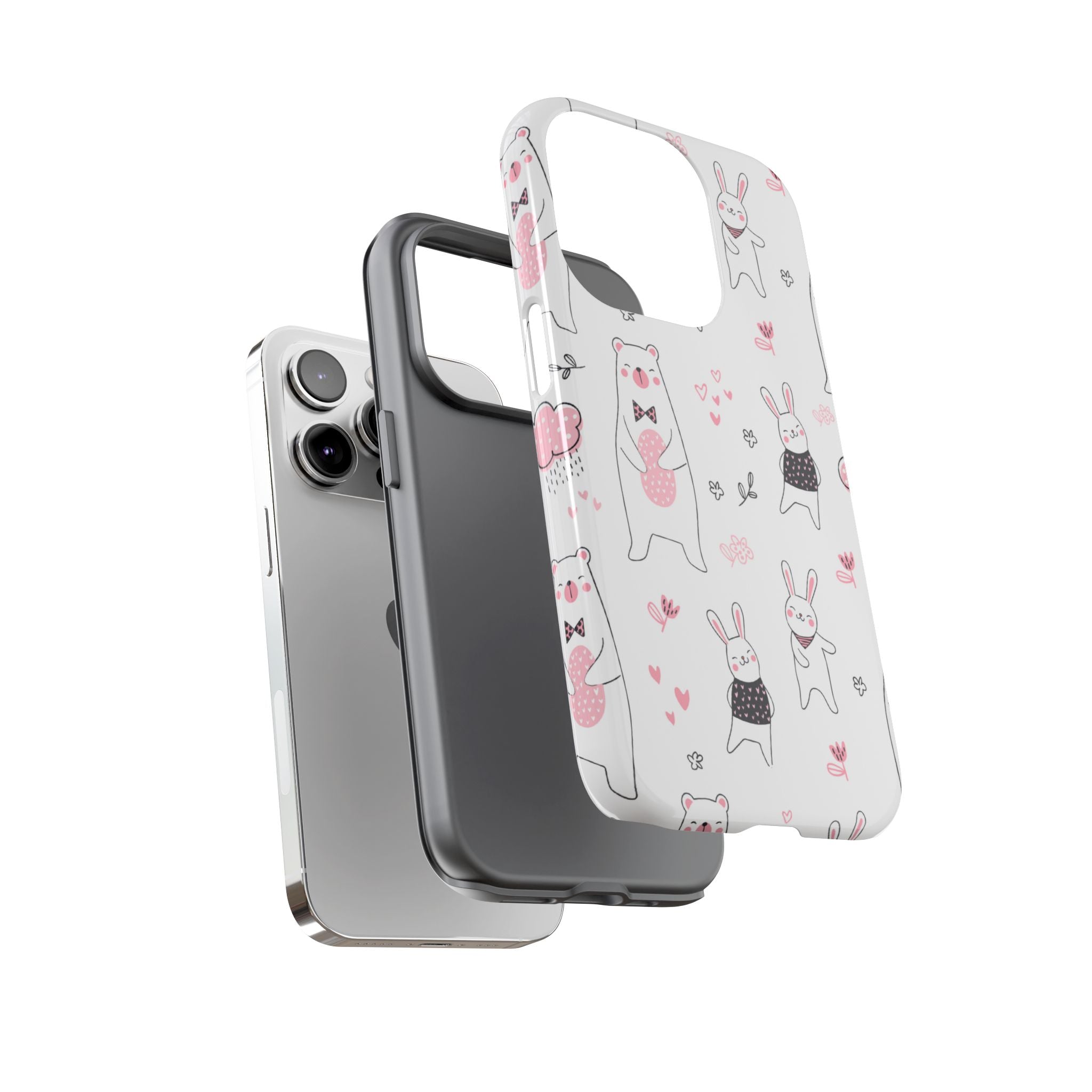 Bears Dance Playfully - iPhone Case