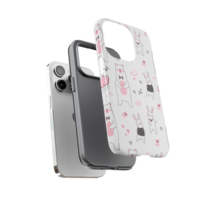 Bears Dance Playfully - iPhone Case
