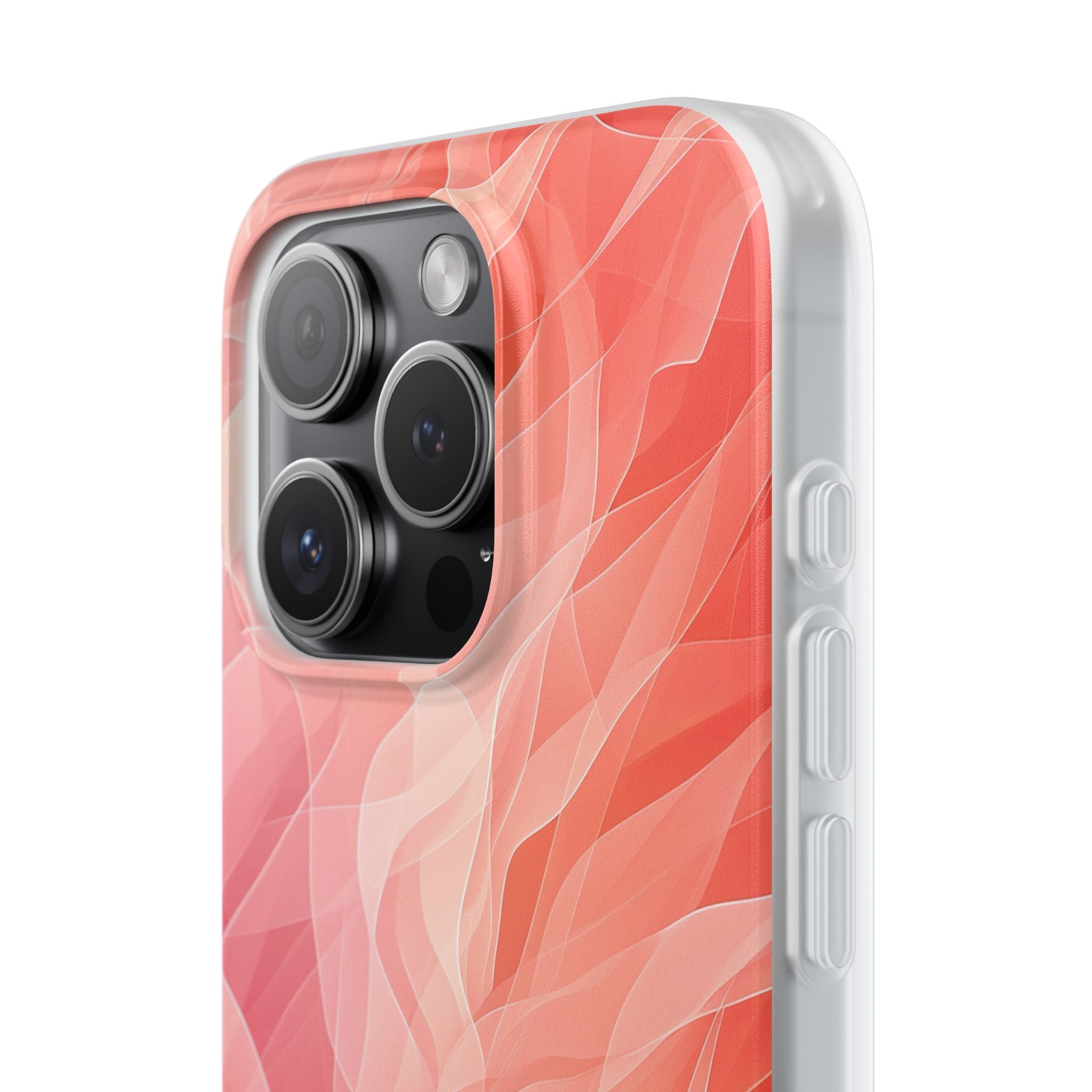 Peach Wave Drift iPhone 15 Pro Case - Soft