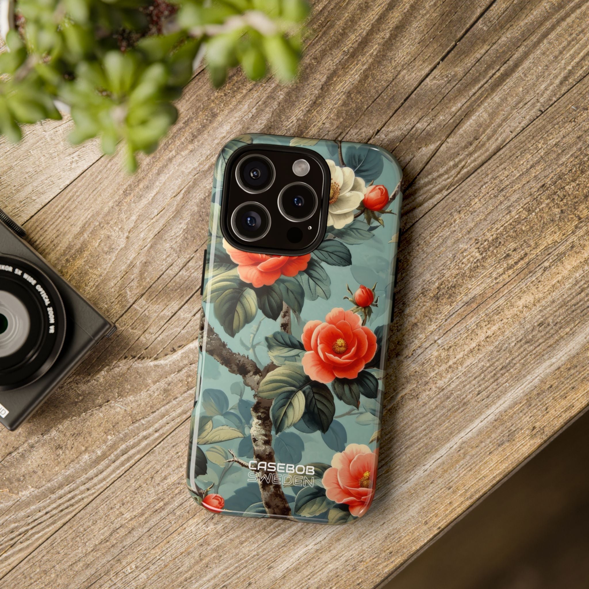Coral Blossom Tapestry iPhone 16 - Tough