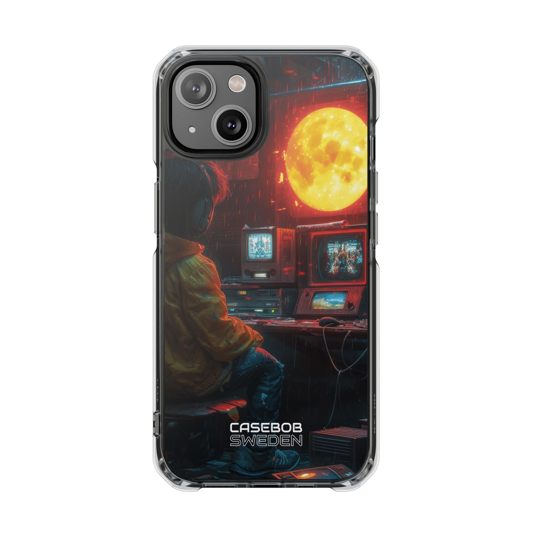Cyberpunk Rain Room iPhone 14 - Impact Clear+