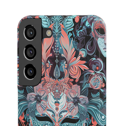 Mystic Teal Coral Mask - Slim Samsung S22 Phone Case