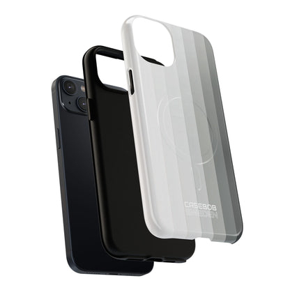 Silver Gradient Stripes iPhone 14 - Tough+