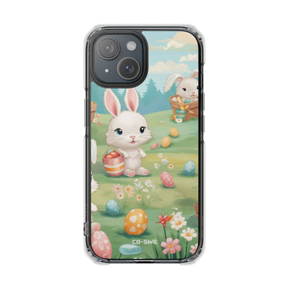 Bunnies Hunt Eggs iPhone Case - Impact