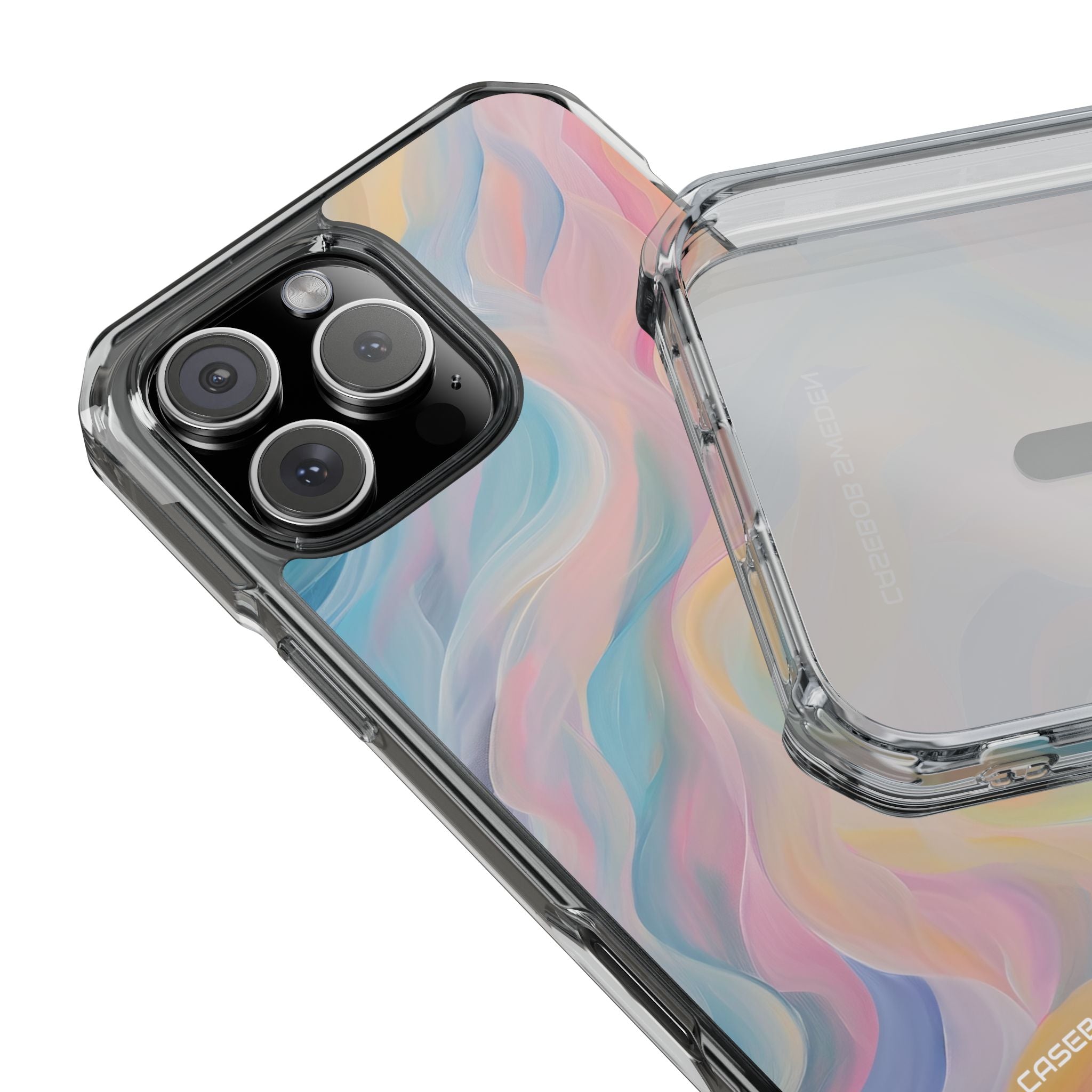 Dreamy Pastel Swirls - Clear Impact iPhone 16 Phone Case