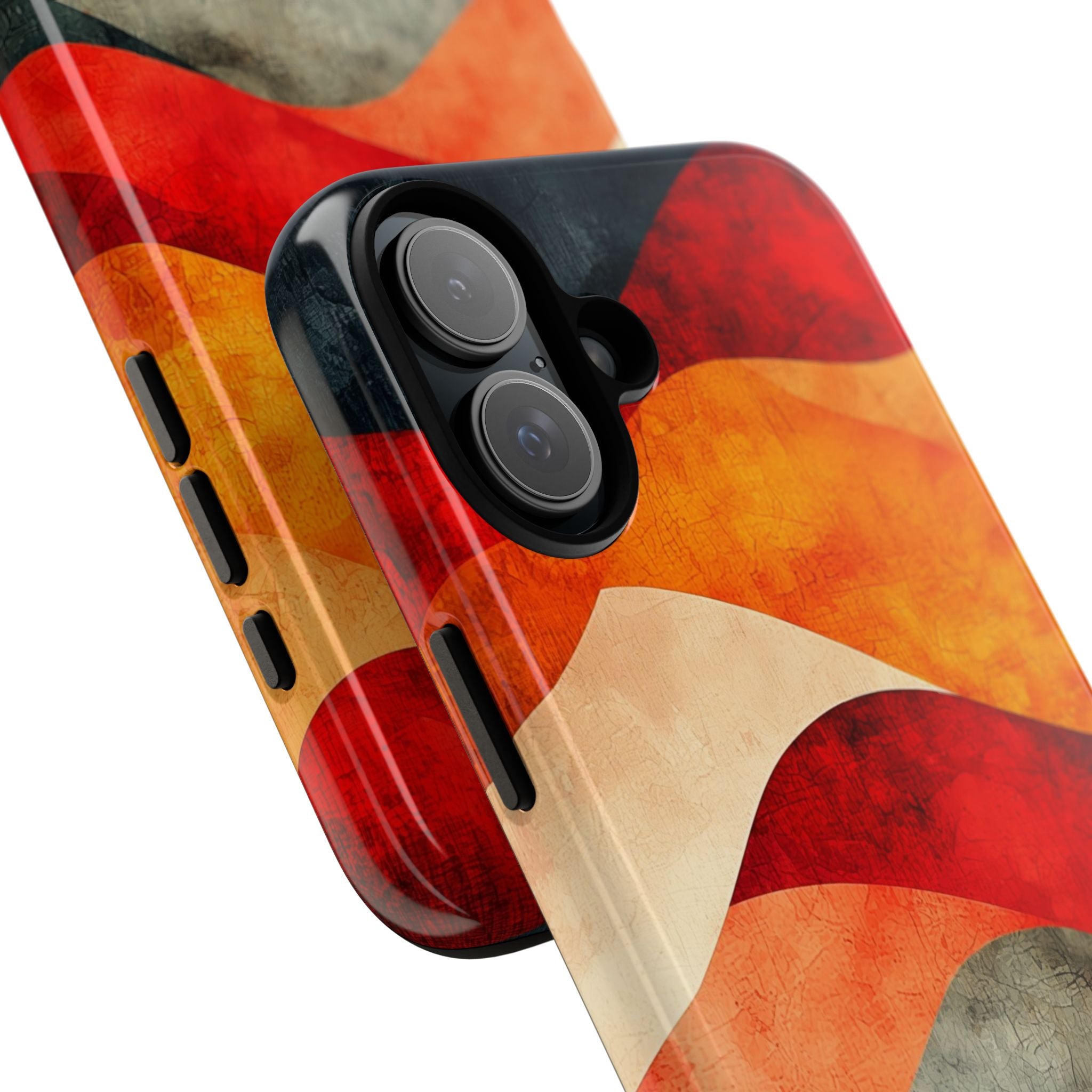 Cracked Wave Layers iPhone 16 Plus Case - Tough