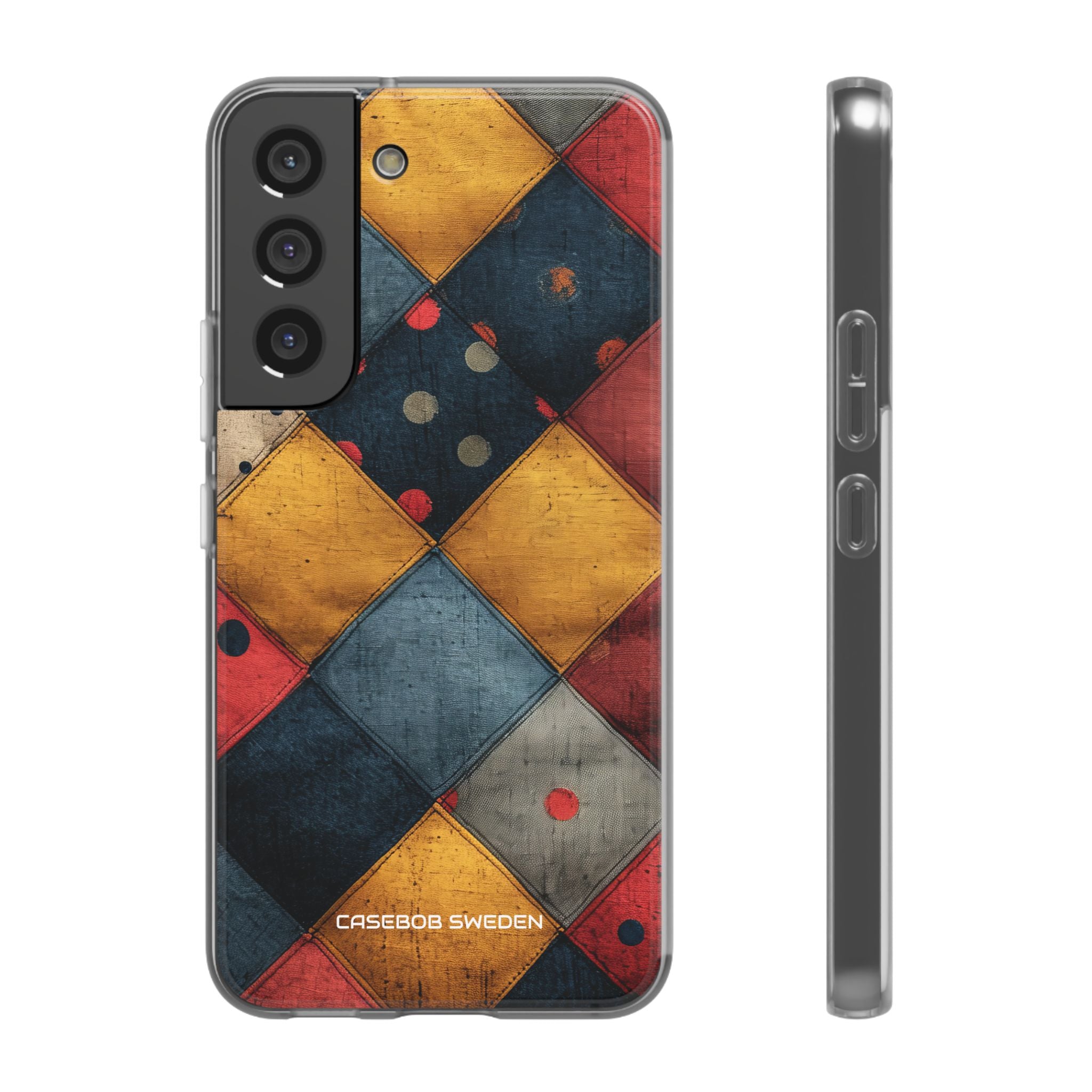 Blue Red Patchwork - Flexi Samsung S22 Phone Case