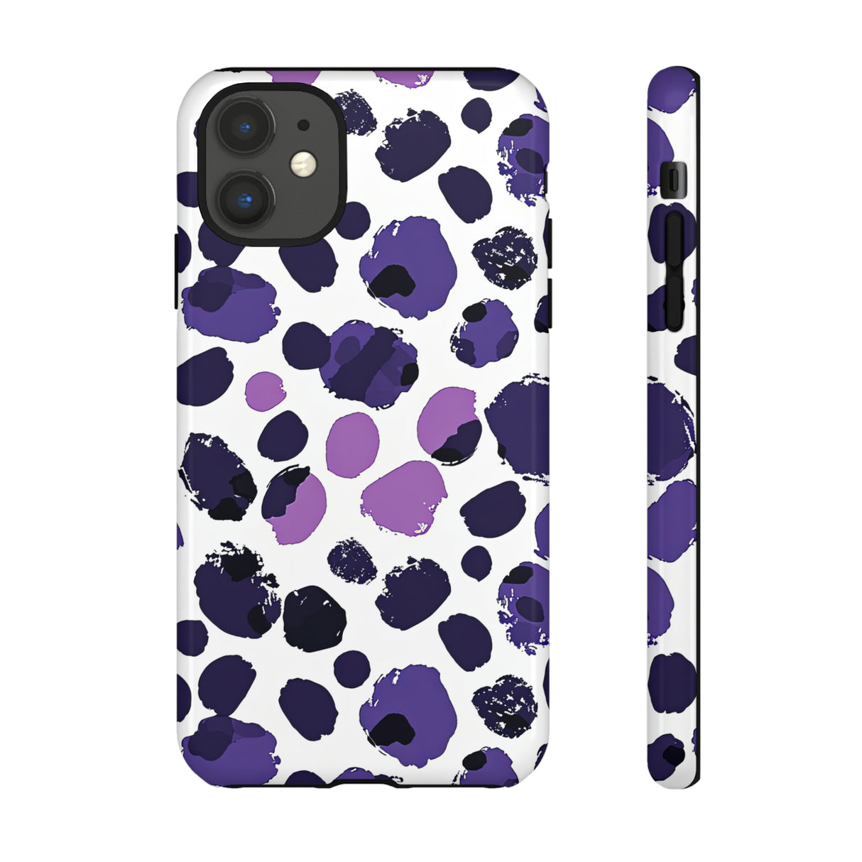 Purple Dots Abstract Minimal Case - Protective Phone Case