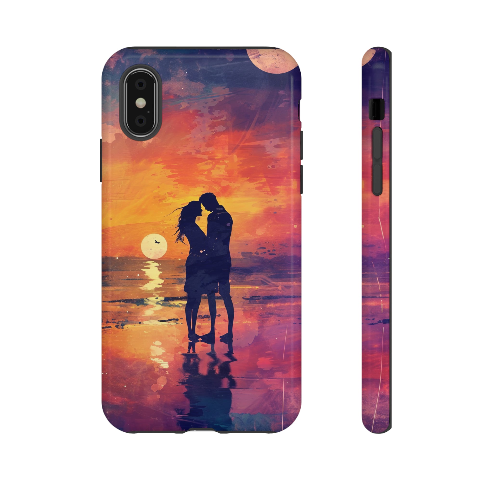 Seaside Sunset Embrace - Protective Phone Case