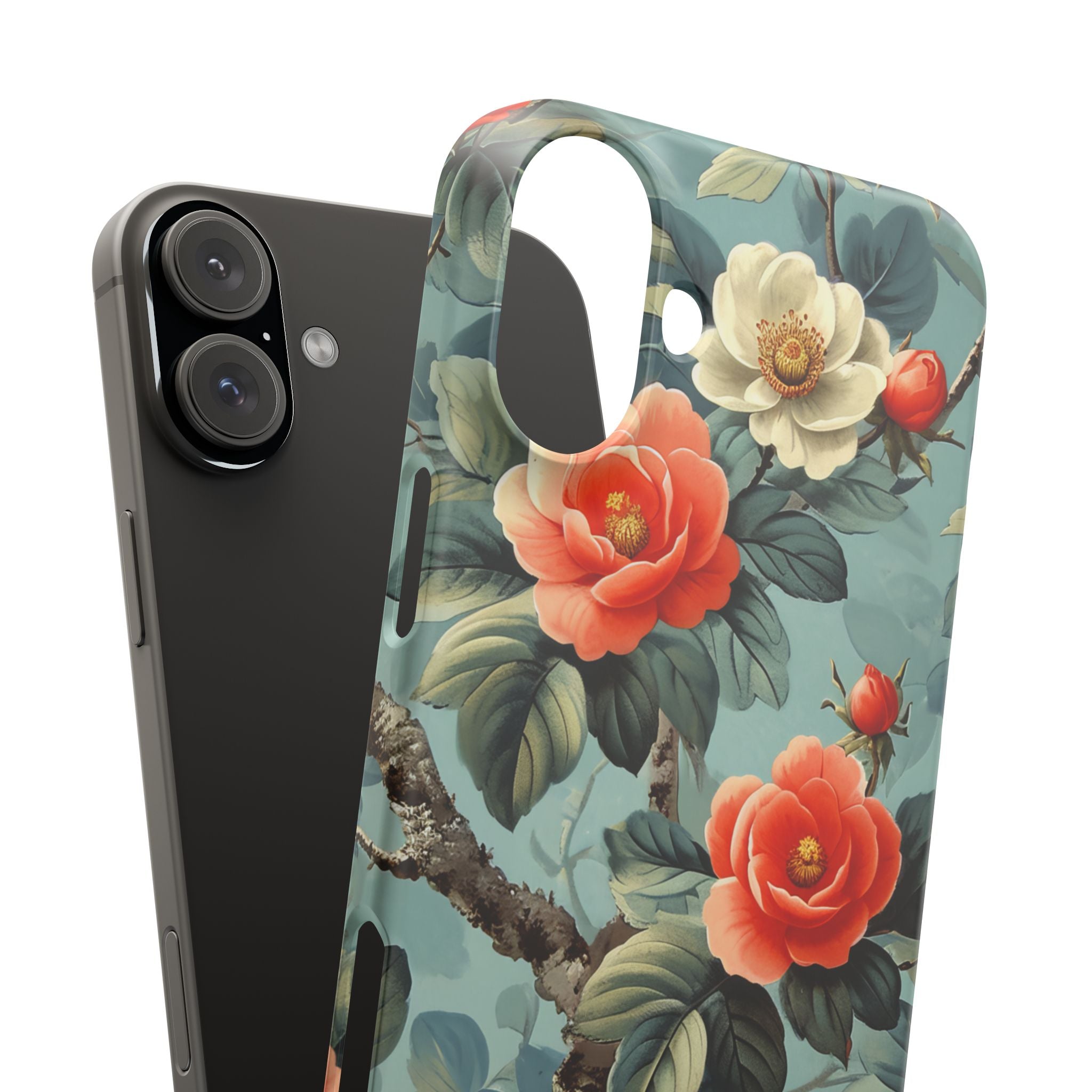 Vintage Floral Romance iPhone 16 - Slim Phone Case