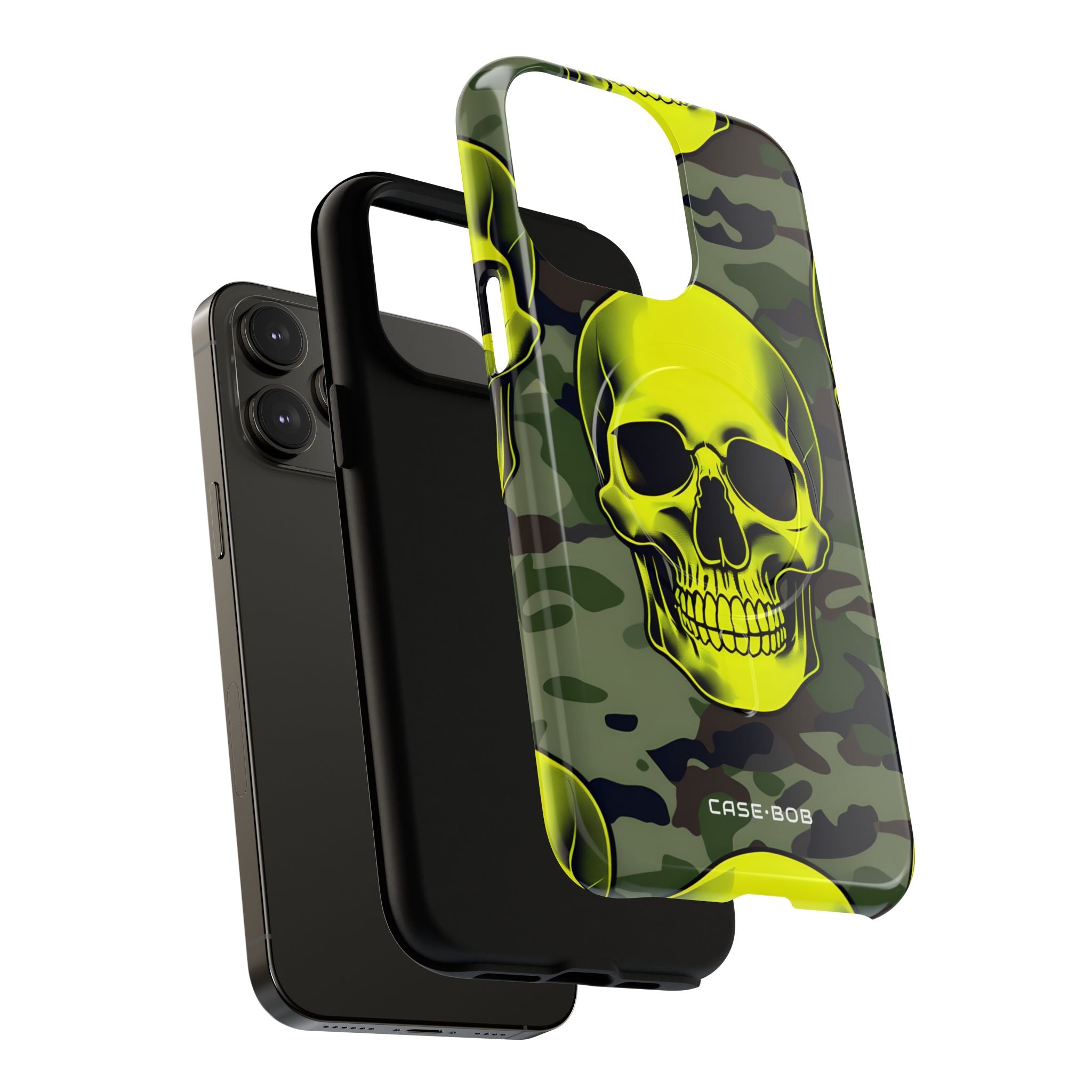 Neon Skull Camo iPhone 14 Pro Max Case - Tough+