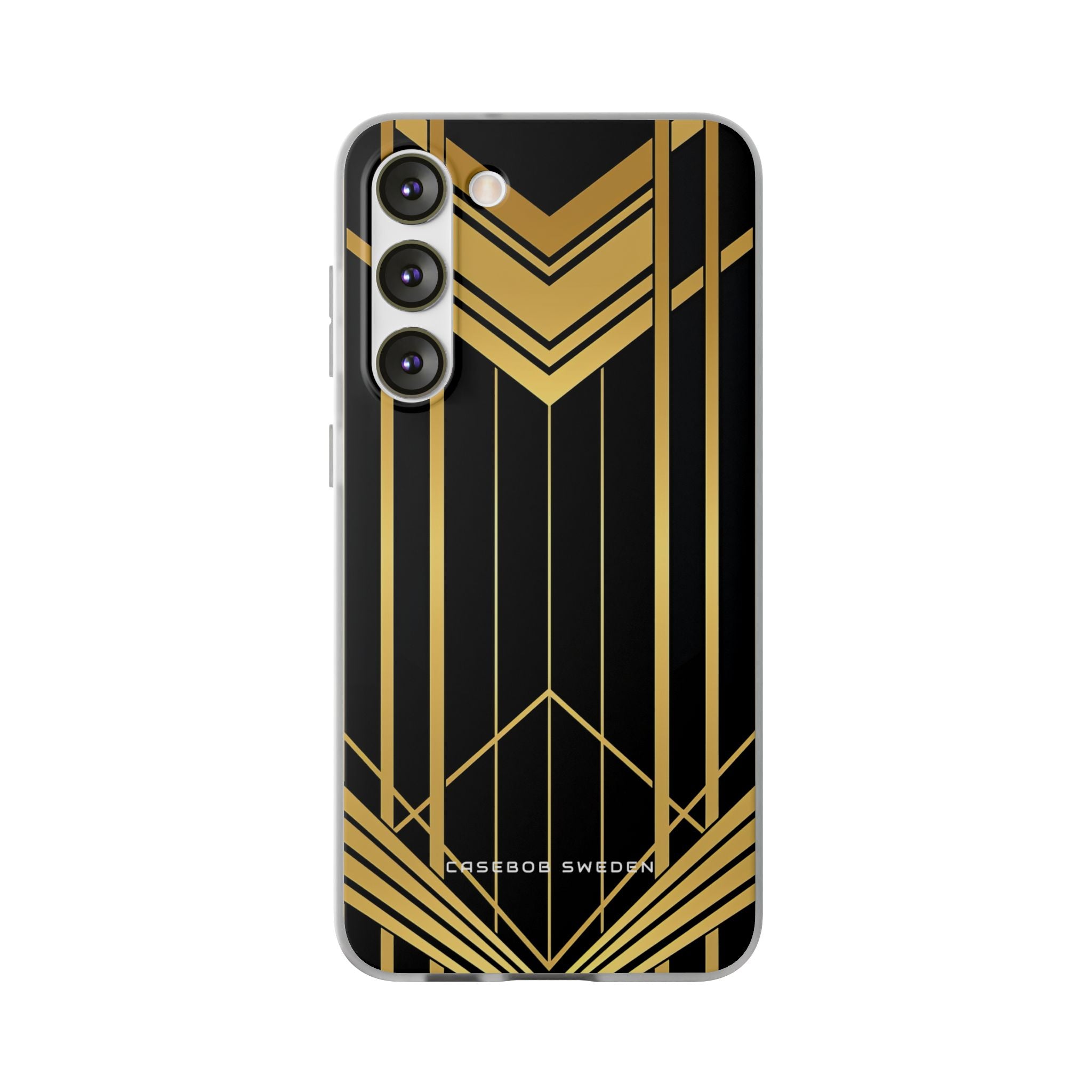 "Golden Art Deco Symmetry in Geometric Elegance" Samsung S23 - Flexi Phone Case