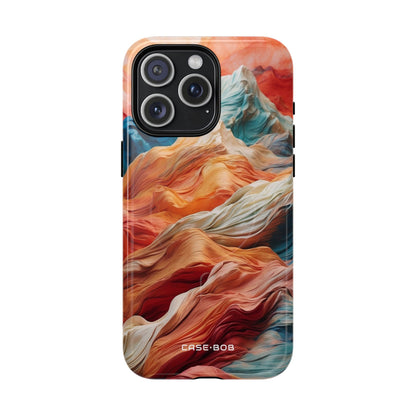 Fabric Peaks Cream iPhone 15 Pro Max Case - Tough+