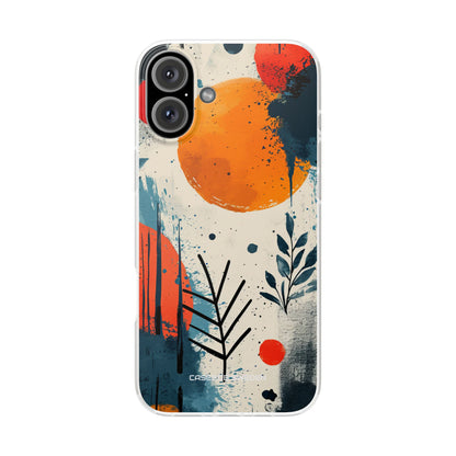 Orange Blue Splash - Flexi iPhone 16 Phone Case