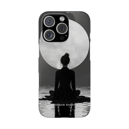 Zen Serenity Moon Reflection iPhone 16 - Slim Phone Case