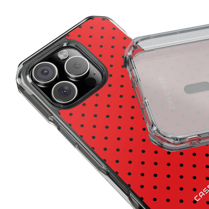 Crimson Dot Matrix iPhone 16 Pro Case - Impact