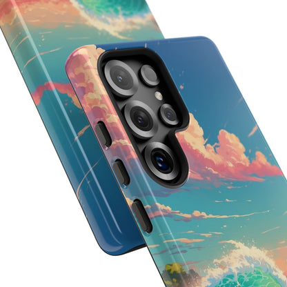 Turquoise Curl Samsung S25 Ultra Case - Tough