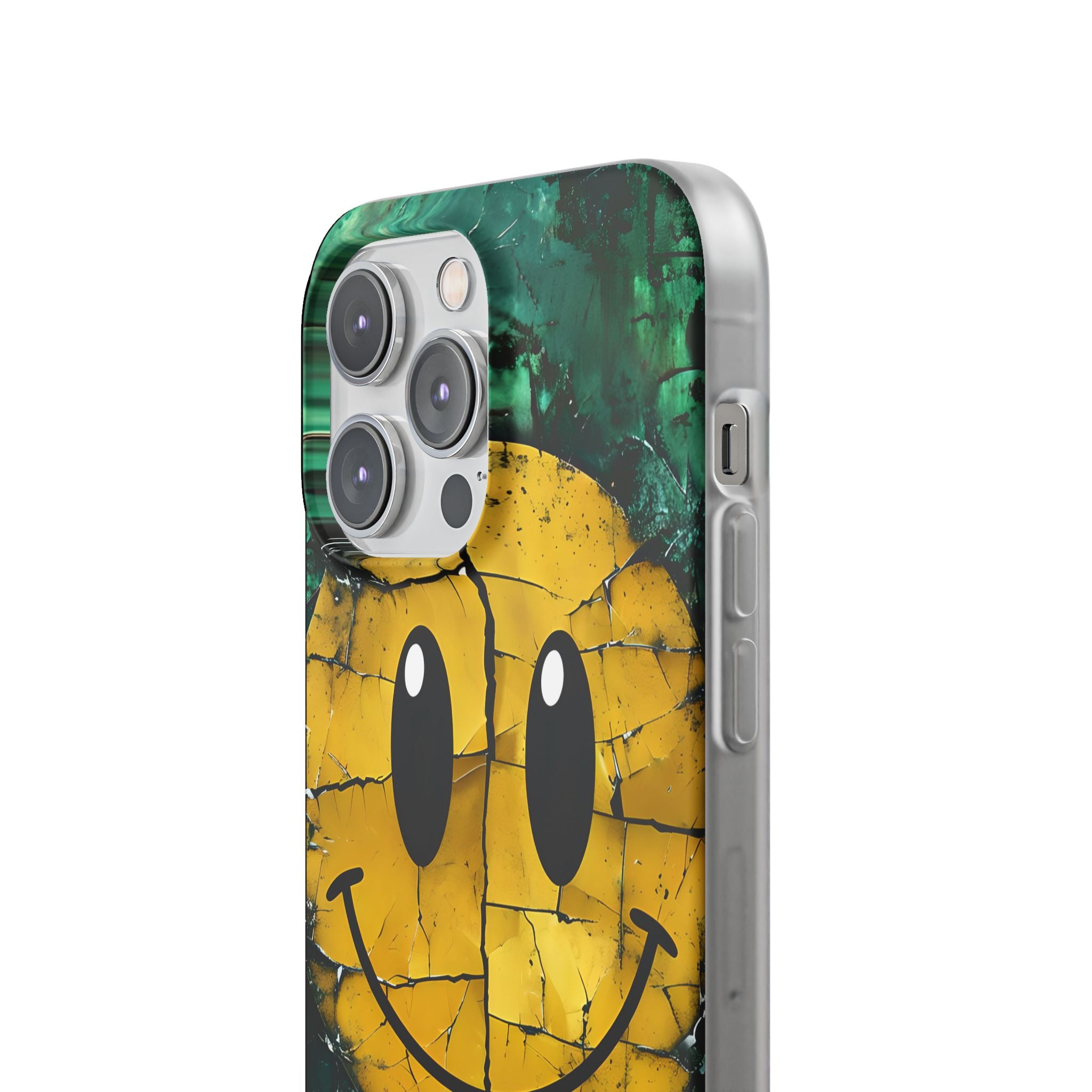 Cracked Smiley iPhone 14 Pro Max Case - Soft