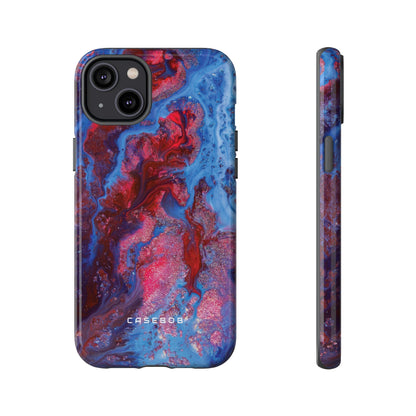 Deep Red Ink Art Phone Case - Protective Phone Case