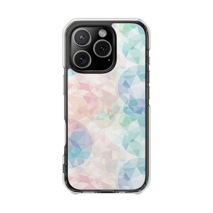 Pastel Geometry Background - Clear Impact iPhone 16 Phone Case