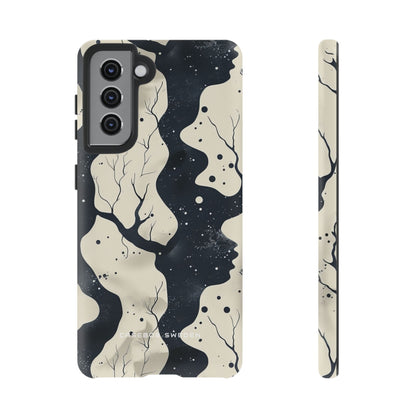 Organic Fluid Silhouettes with Cosmic Depth  Samsung S21 - Tough Phone Case