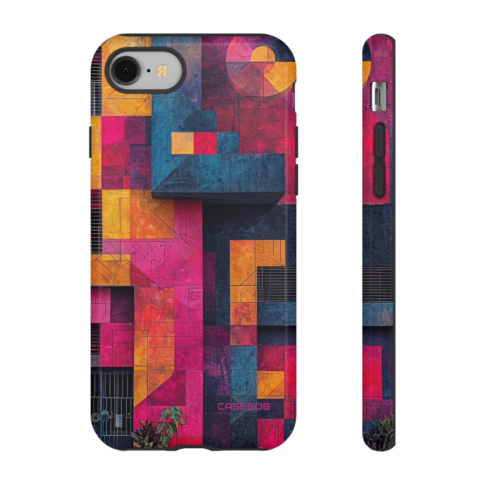 Electric Geometric Vibes - Protective Phone Case