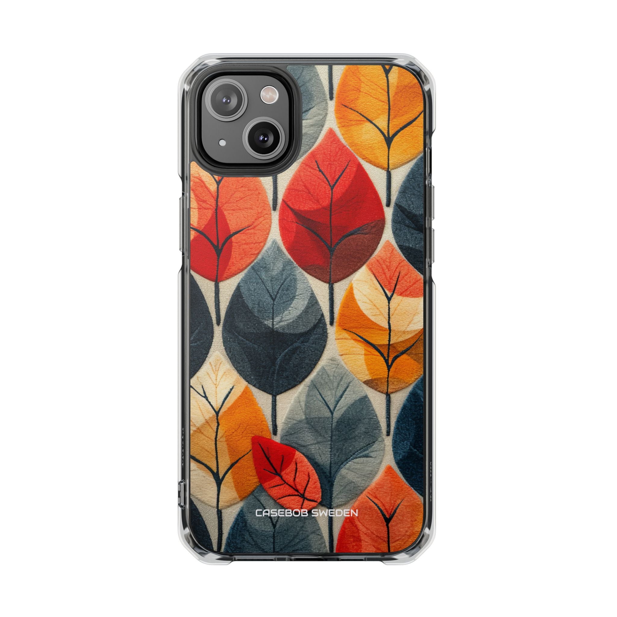 Autumn Leaf Design - Clear Impact iPhone 14 Phone Case