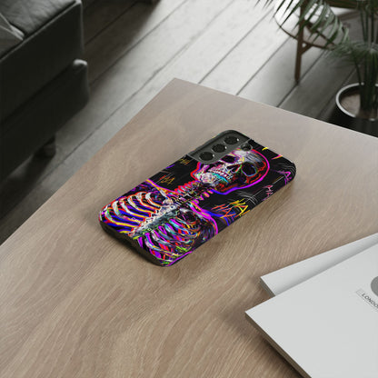 Neon Skeleton Laugh Samsung S22 Case - Tough