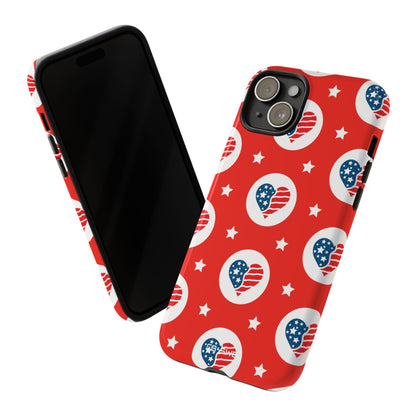 Hearts Celebrate Freedom - iPhone Case
